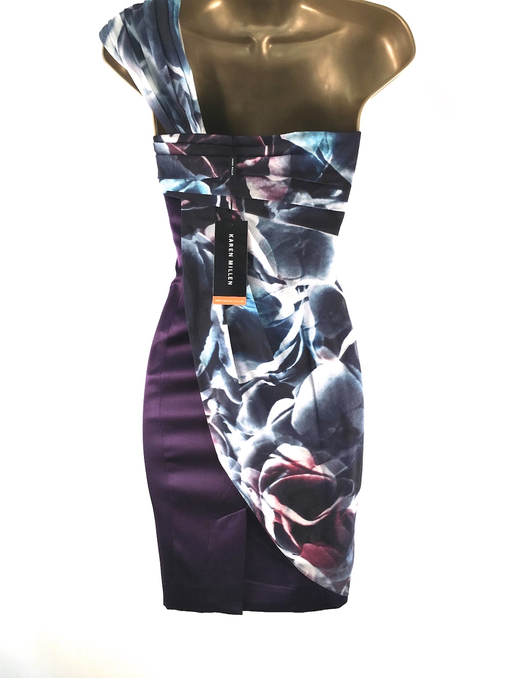 Karen Millen purple layered silk dress